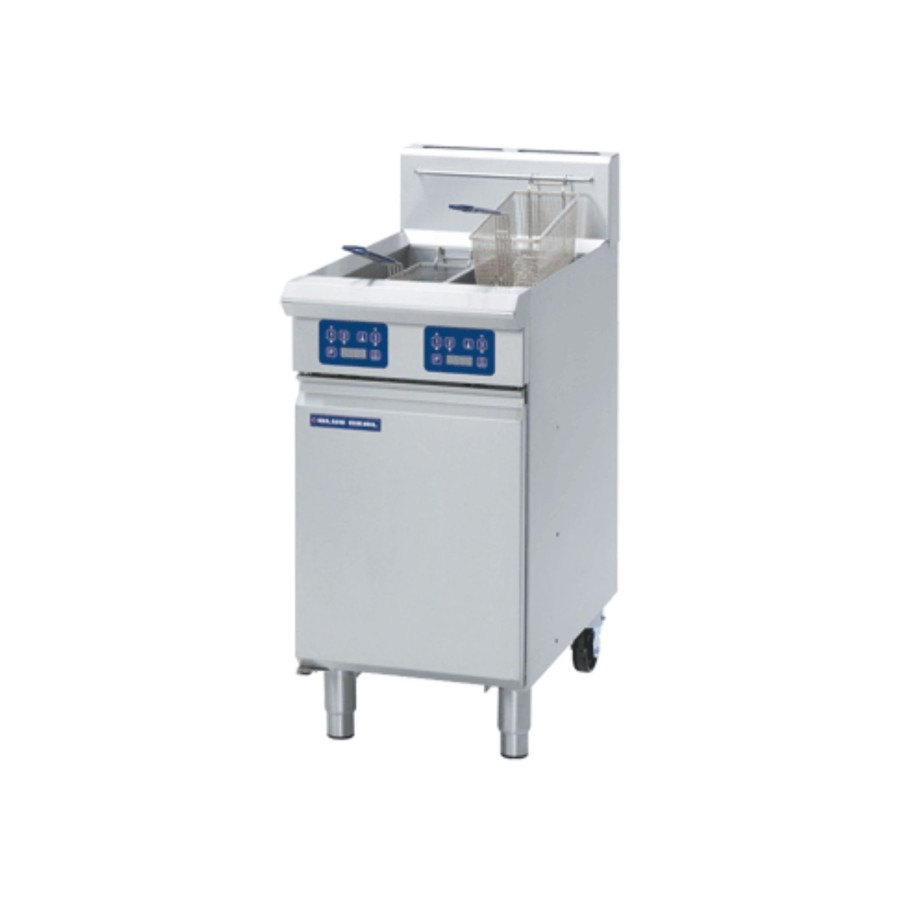 Cooking Blue Seal | Vee Ray Twin Pan Gas Fryer 450Mm