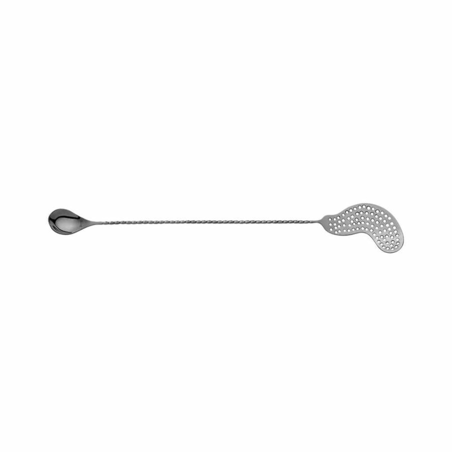 Barware Moda | Bar Spoon With Strainer | 390Mm Gun Metal