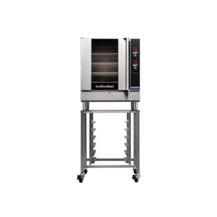 Cooking Turbofan | Double Stacked Full Size Tray Digital Gas Convection Oven With Castor