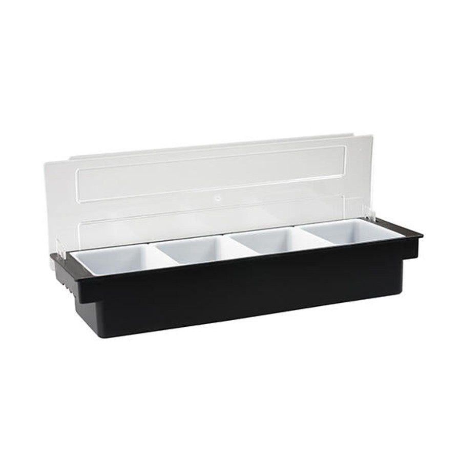 Barware trenton | Condiment Dispenser 4 Holders Black