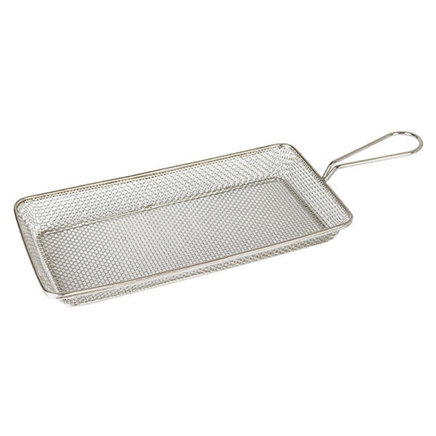 Servingware Moda | S/S Rectangular Service Basket 260X130X30Mm Stainless Steel