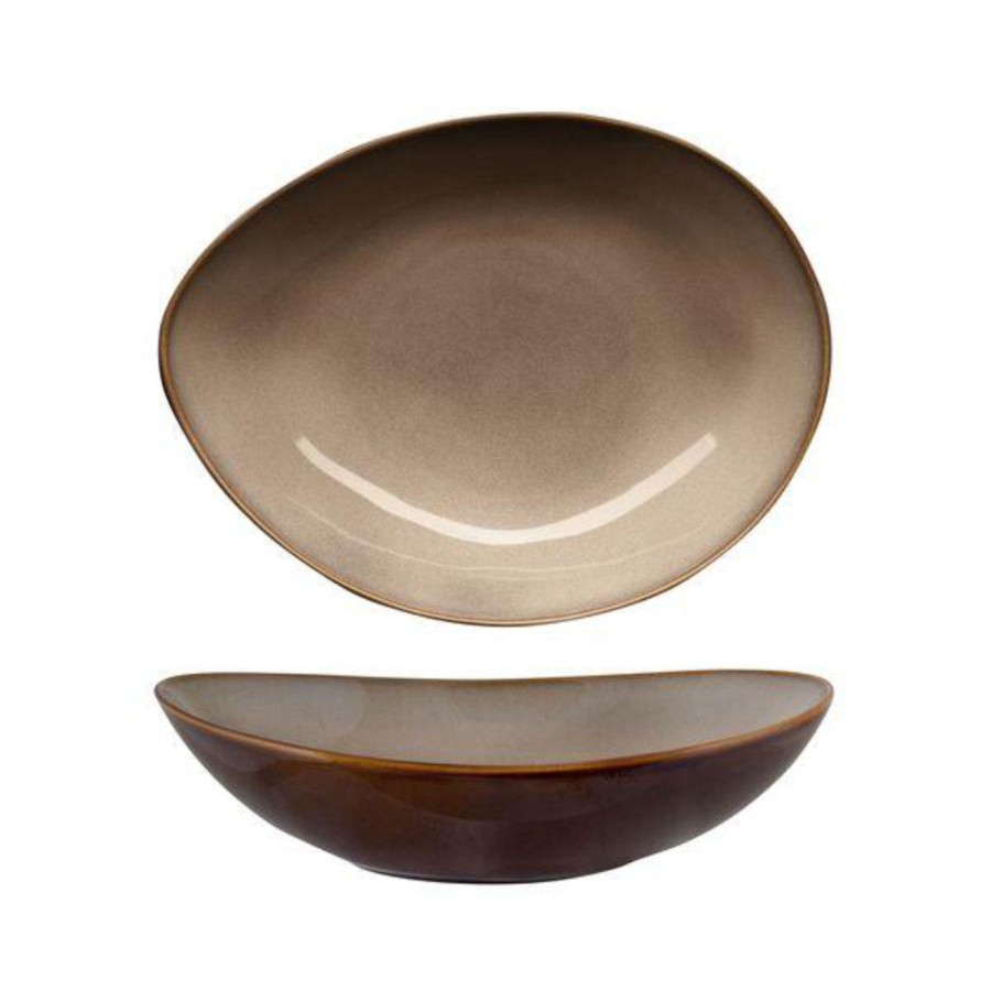 Crockery Luzerne | Rustic Oval Share Bowl | 280X215Mm Rustic Sama