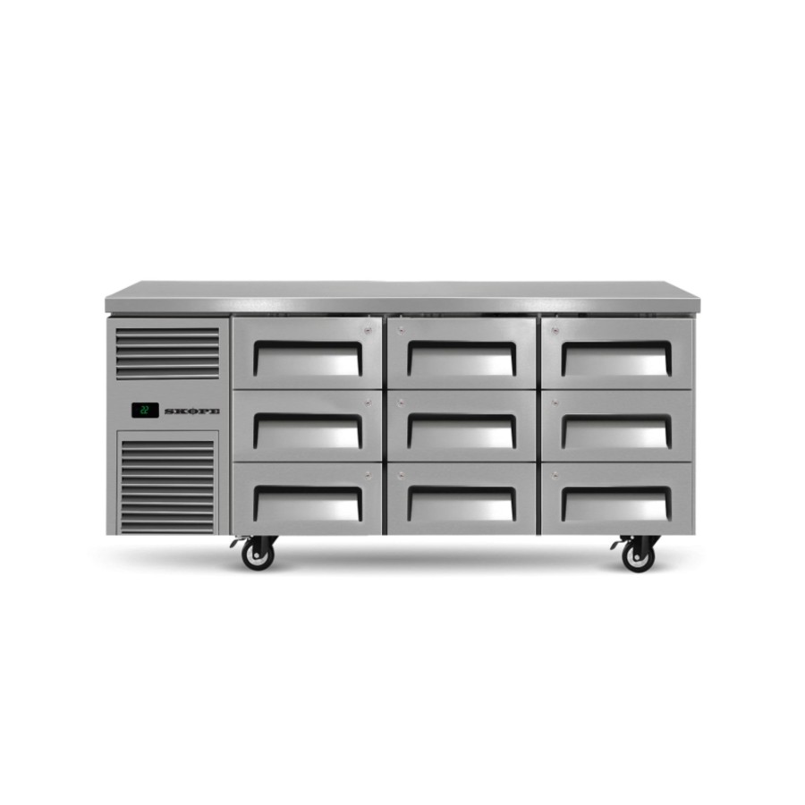 Refrigeration Skope | Reflex Chiller Underbench 9 Drawer