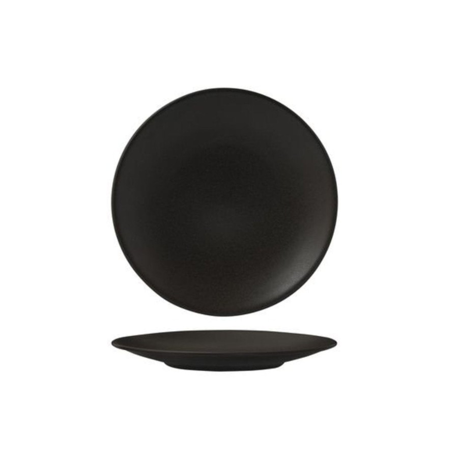 Crockery Zuma | Coupe Tapas Plate | 180Mm Charcoal