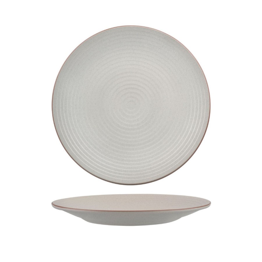 Crockery Zuma | Coupe Plate Ribbed | 265Mm Mineral