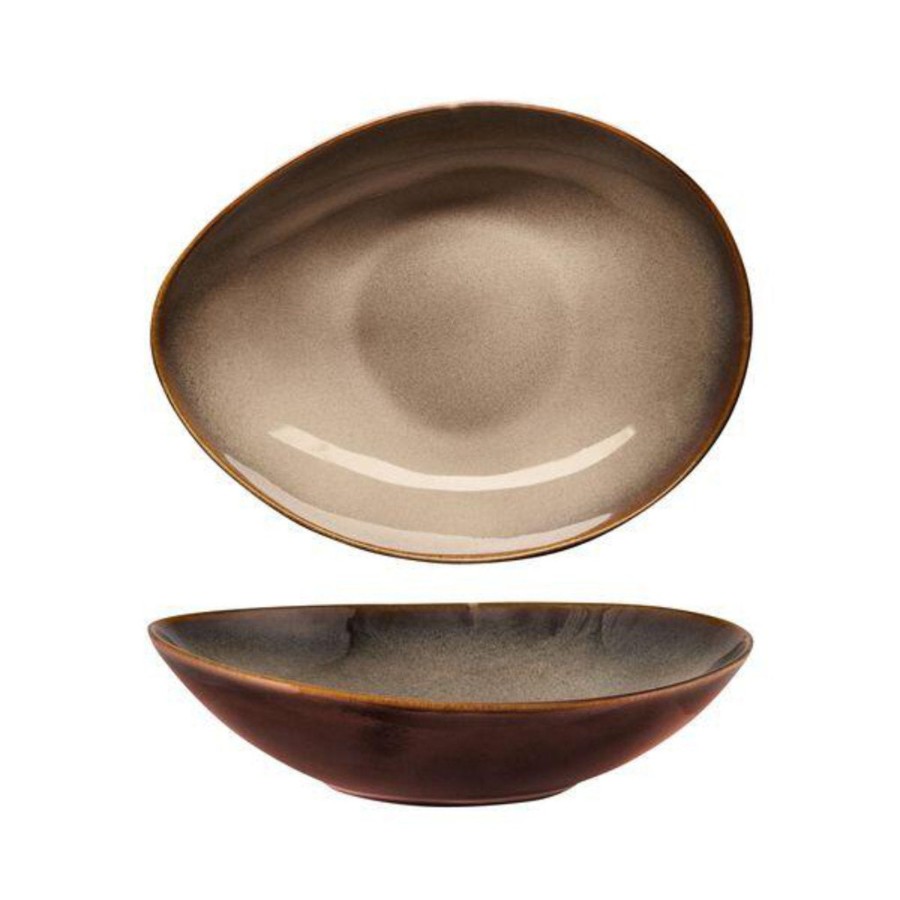 Crockery Luzerne | Rustic Oval Share Bowl | 230X180Mm Rustic Sama