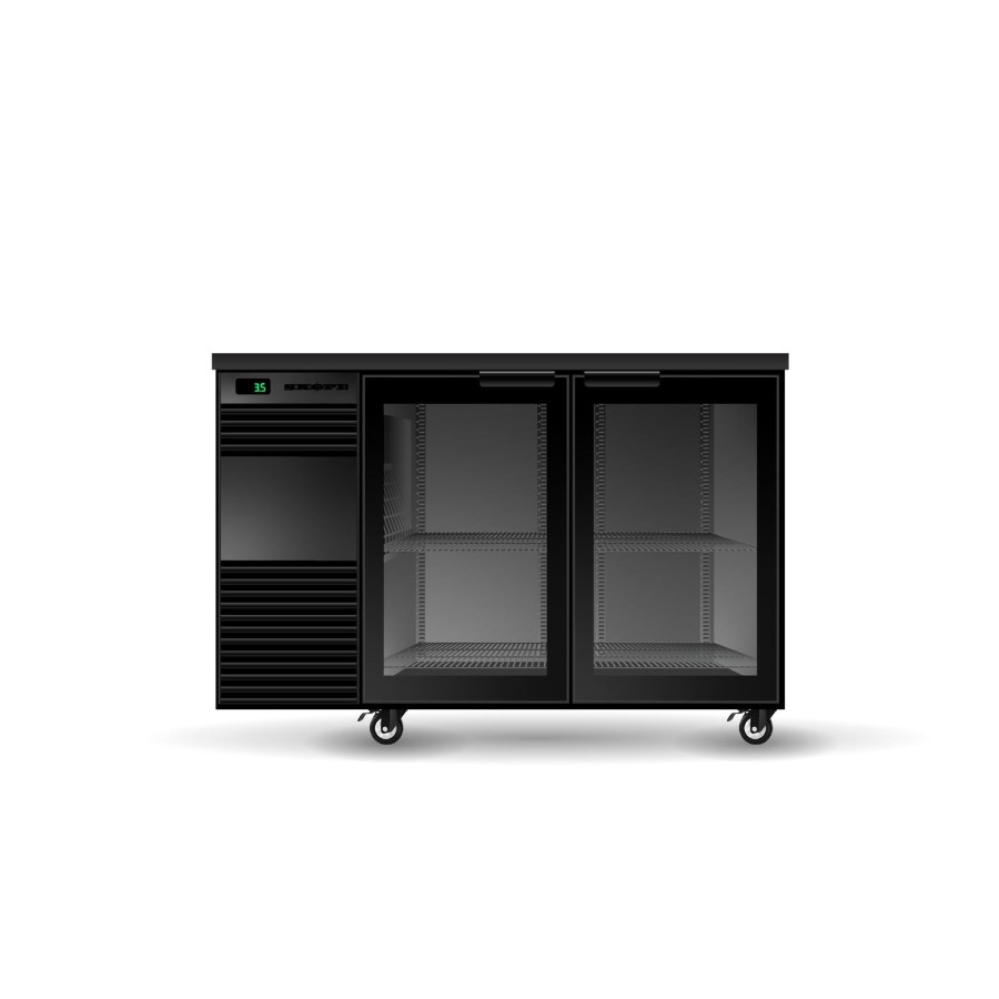 Refrigeration Skope | Backbar Underbench Chiller 2 Swing Doors Black/White