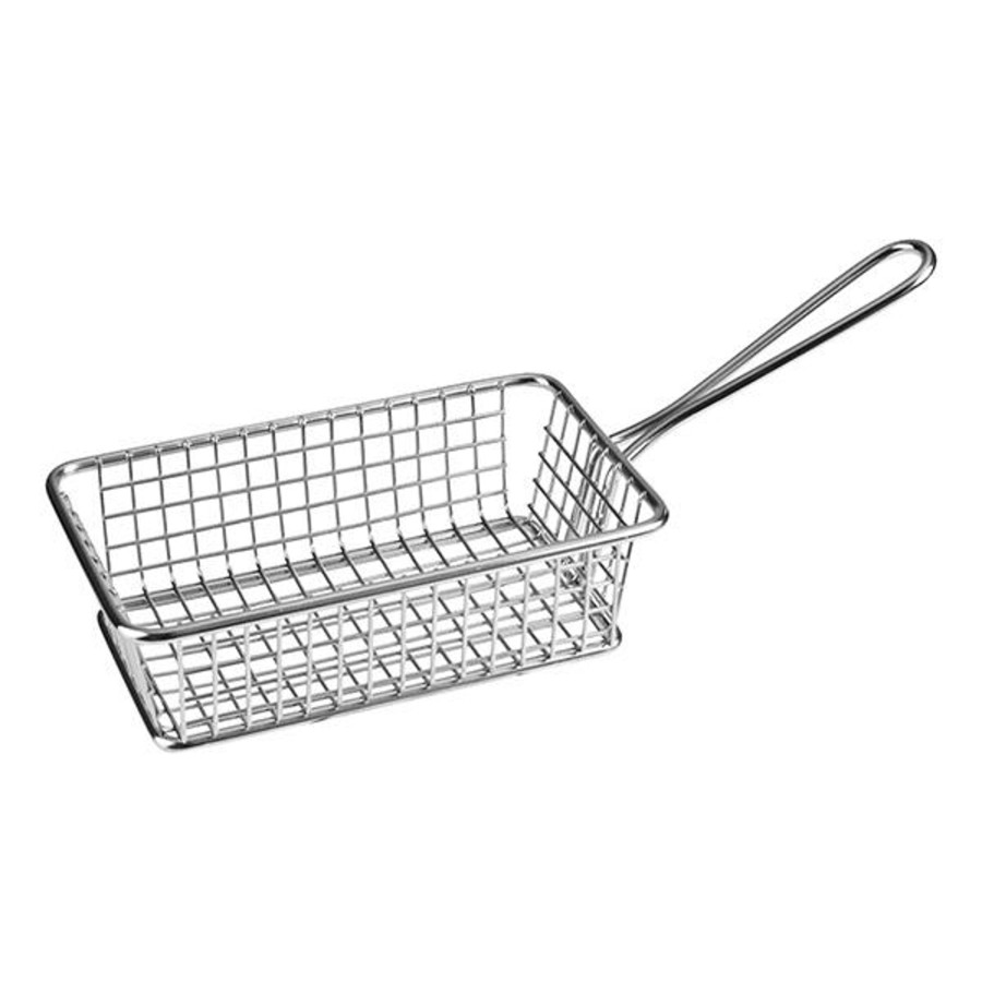 Servingware Athena | S/S Rectangular Service Basket 260X102X80Mm