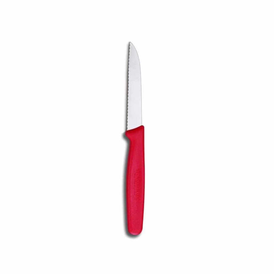 Chefs Knives Victorinox | Paring Knife | Serrated Wavy 80Mm Red